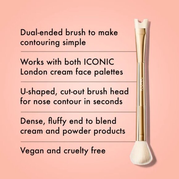 NIB ICONIC LONDON Dual Sided Precision Duo Contour Brush MSRP $30 - Picture 2 of 5